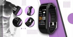 Giewont Smartband Giewont Fit&Go Duo Gw200-8 - Black + Touch Of Lavender Pásek