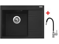 Sinks RIM 650 L Metalblack + Flexia