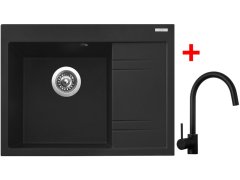 Sinks RIM 650 L Metalblack + Vitalia černá matná