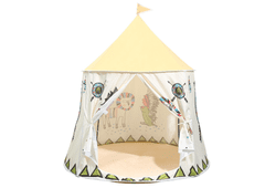 Lean-toys Stan Indiánský Tipi Pro Děti Béžová 125 Cm