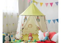 Lean-toys Stan Indiánský Tipi Pro Děti Béžová 125 Cm