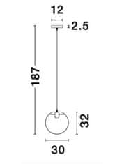 Nova Luce NOVA LUCE závěsné svítidlo MIRALE zlatý kov čiré sklo a černý PVC kabel E27 1x12W 230V IP20 bez žárovky 9416930