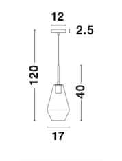 Nova Luce NOVA LUCE závěsné svítidlo PRISMA zlatý kov čiré sklo E27 1x12W 230V IP20 bez žárovky 9426732