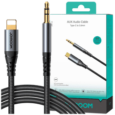 Joyroom STEREO AUDIO KABEL JOYROOM AUX 3,5 MM MINI JACK - LIGHTNING PRO IPHONE IPAD 1,2 M ČERNÝ (SY-A06)