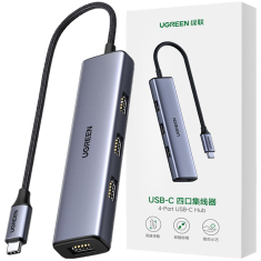 Ugreen UGREEN USB TYPE C HUB SPLITTER - 4X USB 3.2 GEN 1 STŘÍBRNÝ (CM473 20841)