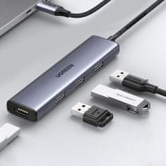 Ugreen UGREEN USB TYPE C HUB SPLITTER - 4X USB 3.2 GEN 1 STŘÍBRNÝ (CM473 20841)