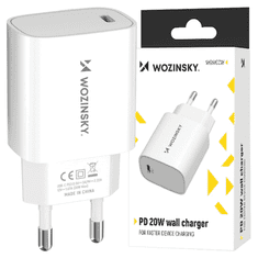 WOZINSKY WOZINSKY WGWCCW 20W USB-C NÁSTĚNNÁ NABÍJEČKA - BÍLÁ