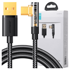 Joyroom ÚHLOVÝ USB C KABEL JOYROOM - USB PRO RYCHLÉ NABÍJENÍ A PŘENOS DAT 3A 1,2 M ČERNÝ (S-UC027A6)