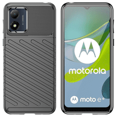 HURTEL THUNDER CASE PRO MOTOROLA MOTO E13, SILIKONOVÝ, PANCÉŘOVÝ KRYT, ČERNÝ