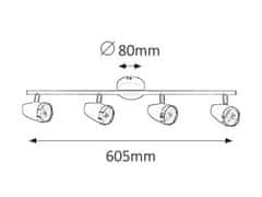 Rabalux  KAREN 6669 LED stropní bodové svítidlo 4x4W | 1120lm | 3000K | IP20 - bílá