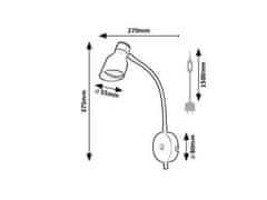 Rabalux  LILOU nástěnné svítidlo 73051