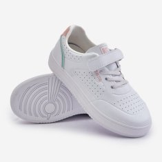 Big Star Dětské tenisky z eko kůže na suchý zip White velikost 35