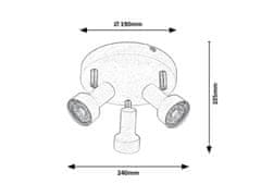 Rabalux Rabalux bodové svítidlo Konrad GU10 3x MAX 50W bílá 5356