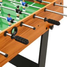 Vidaxl Skládací stolní fotbal 121 x 61 x 80 cm světle hnědý