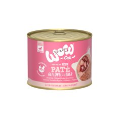 WOW Cat konzerva Paté Drůbež s játry Kitten/Junior 200g