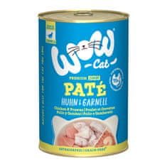 WOW Cat konzerva Paté Kuře s krevetami Kitten/Junior 400g