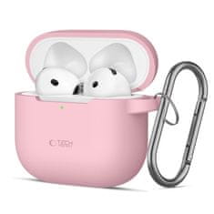 Tech-protect Silicone Hook pouzdro na Apple AirPods 4, růžové