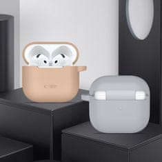 Tech-protect Silicone Hook pouzdro na Apple AirPods 4, béžové