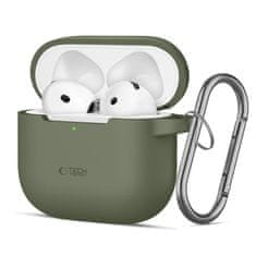 Tech-protect Silicone Hook pouzdro na Apple AirPods 4, tmavězelené