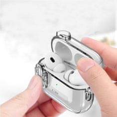 Tech-protect Slim Hook pouzdro na Apple AirPods Pro 1 / 2, průsvitné