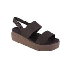 Crocs Sandály hnědé 39 EU Brooklyn Low Wedge