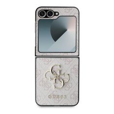 Guess Originální kryt GUESS Leather 4G Metal Logo GUHCZF64GMGPI pro Samsung Galaxy Z Flip 6 , barva růžová