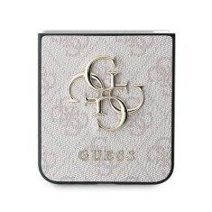 Guess Originální kryt GUESS Leather 4G Metal Logo GUHCZF64GMGPI pro Samsung Galaxy Z Flip 6 , barva růžová