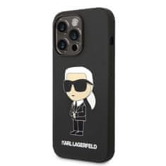 Karl Lagerfeld KLHMP14LSNIKBCK hard silikonové pouzdro iPhone 14 PRO 6.1" black Silicone Ikonik Magsafe