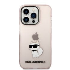 Karl Lagerfeld KLHCP14XHNCHTCP hard silikonové pouzdro iPhone 14 PRO MAX 6.7" pink Ikonik Choupette