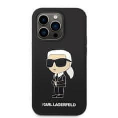 Karl Lagerfeld KLHMP14LSNIKBCK hard silikonové pouzdro iPhone 14 PRO 6.1" black Silicone Ikonik Magsafe