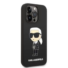 Karl Lagerfeld KLHMP14LSNIKBCK hard silikonové pouzdro iPhone 14 PRO 6.1" black Silicone Ikonik Magsafe