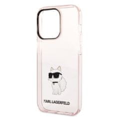 Karl Lagerfeld KLHCP14XHNCHTCP hard silikonové pouzdro iPhone 14 PRO MAX 6.7" pink Ikonik Choupette