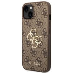 Guess GUHCP14S4GMGBR hard silikonové pouzdro iPhone 14 6.1" brown 4G Big Metal Logo