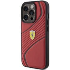 Ferrari hard silikonové pouzdro iPhone 15 PRO 6.1" red Twist Metal Logo