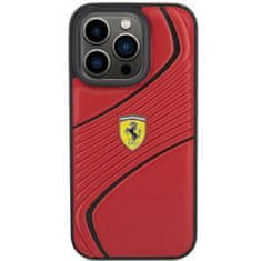 Ferrari hard silikonové pouzdro iPhone 15 PRO 6.1" red Twist Metal Logo