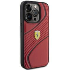 Ferrari hard silikonové pouzdro iPhone 15 PRO 6.1" red Twist Metal Logo