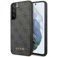 Guess GUHCS23SG4GFGR hard silikonové pouzdro Samsung Galaxy S23 5G grey 4G Metal Gold Logo