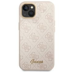 Guess GUHCP14MHG4SHP hard silikonové pouzdro iPhone 14 PLUS 6.7" pink 4G Vintage Gold Logo