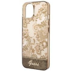 Guess GUHCP14SHGPLHC hard silikonové pouzdro iPhone 14 6.1" ochre Porcelain Collection