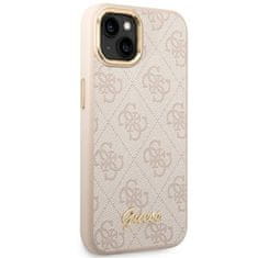 Guess GUHCP14MHG4SHP hard silikonové pouzdro iPhone 14 PLUS 6.7" pink 4G Vintage Gold Logo