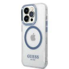 Guess GUHMP14LHTRMB hard silikonové pouzdro iPhone 14 PRO 6.1" blue Metal Outline Magsafe