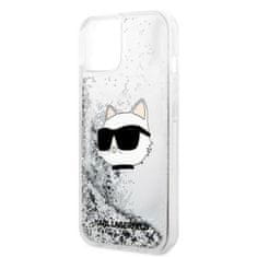 Karl Lagerfeld KLHCP14MLNHCCS hard silikonové pouzdro iPhone 14 PLUS 6.7" silver Glitter Choupette Head