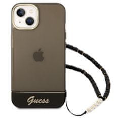 Guess GUHCP14SHGCOHK hard silikonové pouzdro iPhone 14 6.1" black Translucent Pearl Strap