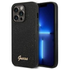 Guess GUHCP14LHGGSHP hard silikonové pouzdro iPhone 14 PRO 6.1" black Glitter Script