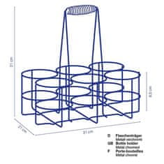 Nosič na láhve LOOP 31x21x31 cm chróm KL-49880
