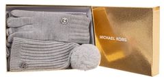 Michael Kors dámský set čepice šála a rukavice šedý