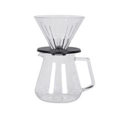 shumee Timemore - Crystal Eye Brewer Set - Skleněný dripper set 02 černý + 600ml džbán