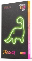 PSB Neonová nástěnná cedule LED s dinosaurem dekorativní zelená USB 23,5x24,5 cm