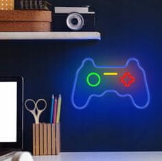 PSB Neonový LED nápis Gamepad nástěnná dekorace 27,5x41x1,6 cm