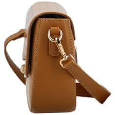 David Jones Módní dámská koženková crossbody kabelka Farida, camel